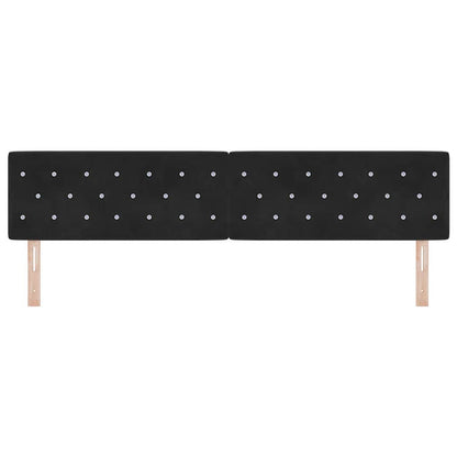 Kopfteil Schwarz 200 cm Samt