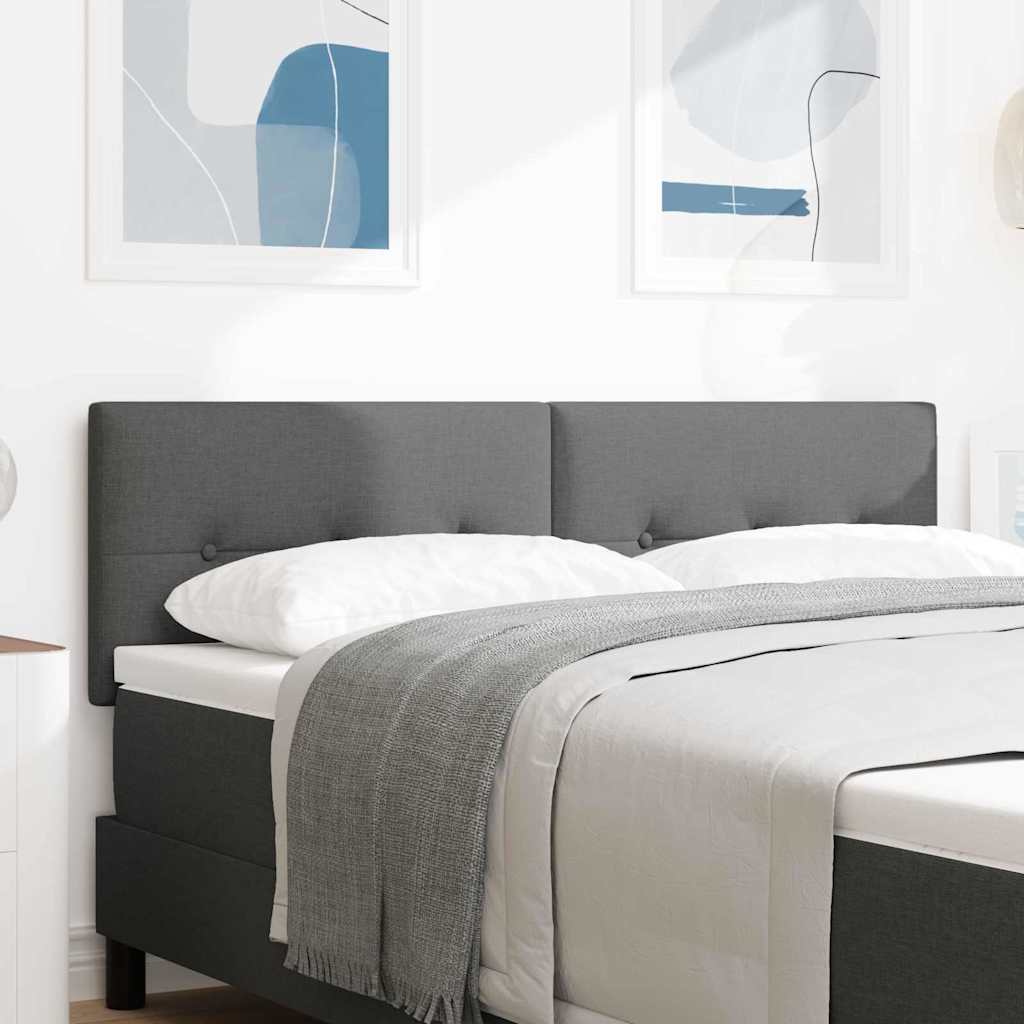 Höhenverstellbares Kopfteil Dunkelgrau 144 cm Stoff