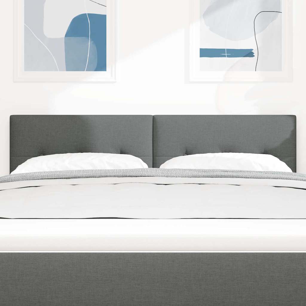 Höhenverstellbares Kopfteil Dunkelgrau 144 cm Stoff