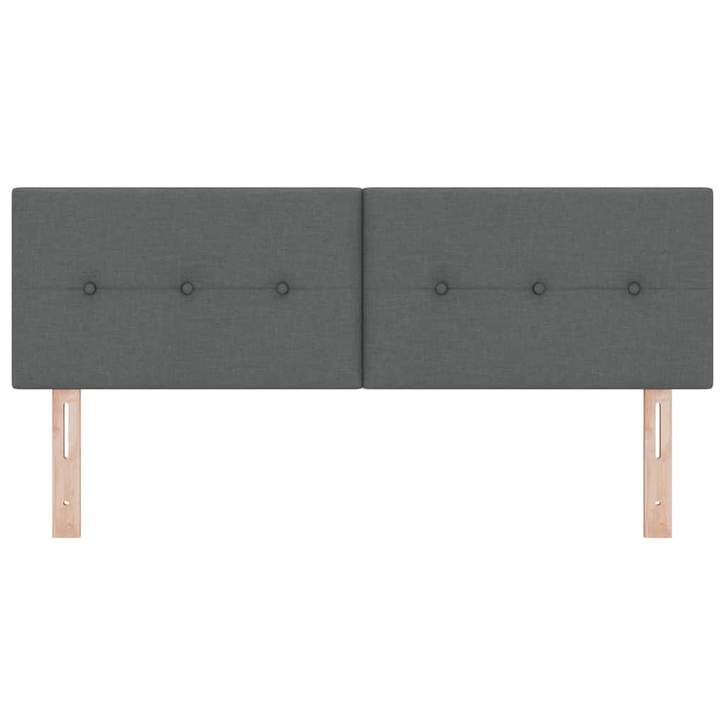 Höhenverstellbares Kopfteil Dunkelgrau 144 cm Stoff
