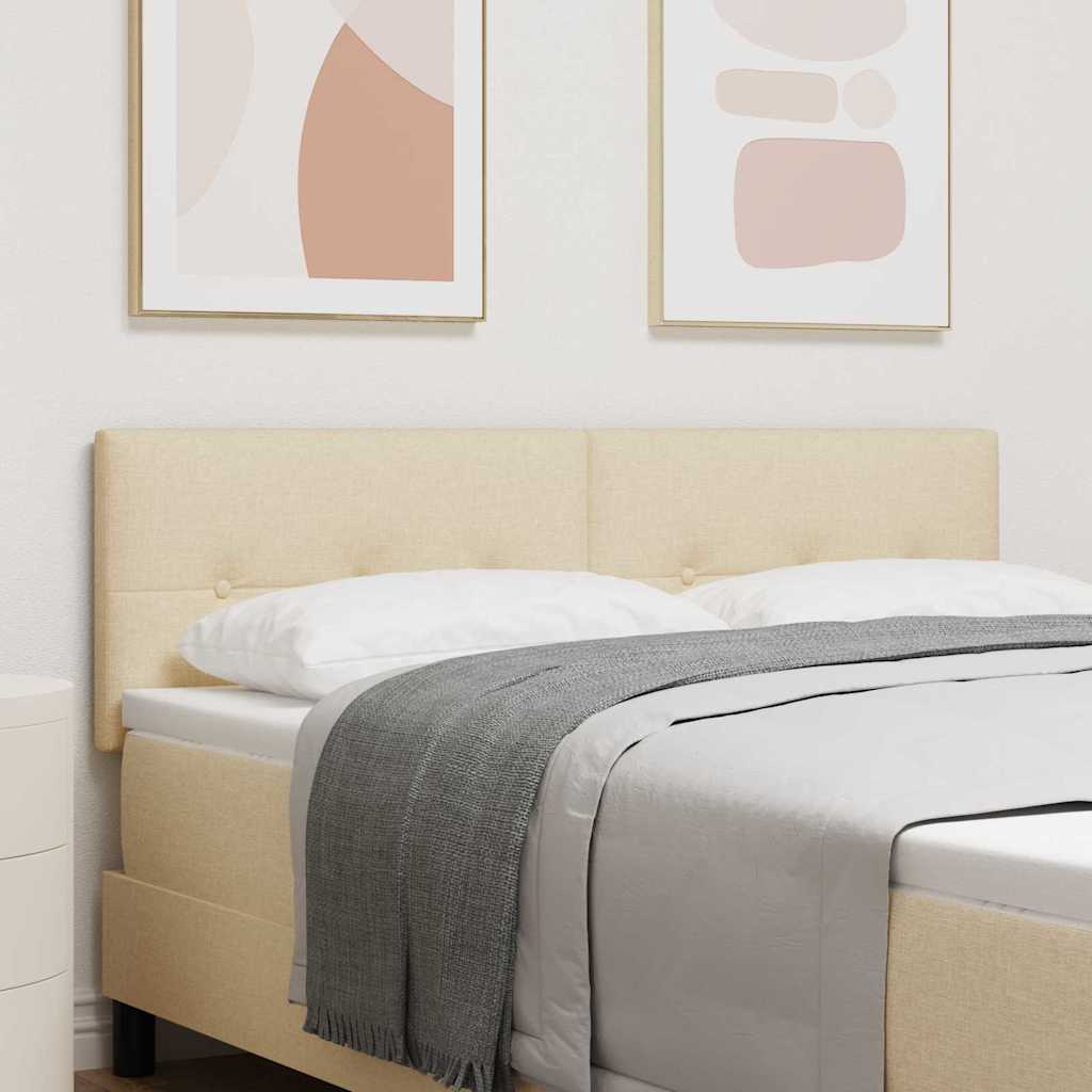 Höhenverstellbares Kopfteil mit Kopfteil Creme 144 cm Stoff