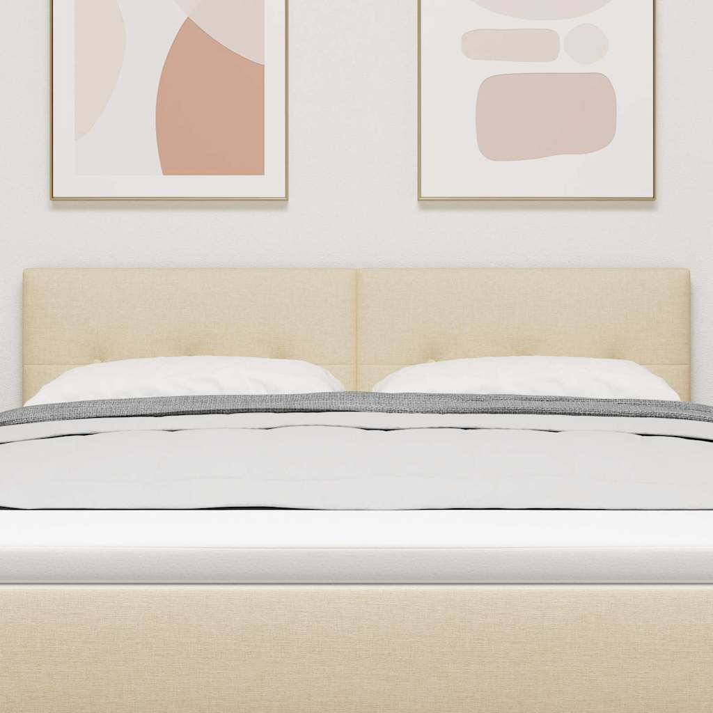 Höhenverstellbares Kopfteil mit Kopfteil Creme 144 cm Stoff