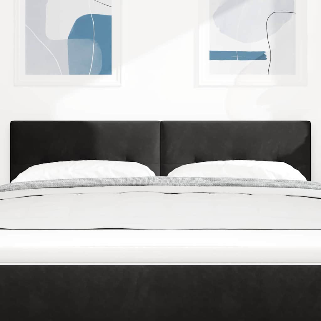 Kopfteil Schwarz 144 cm Samt