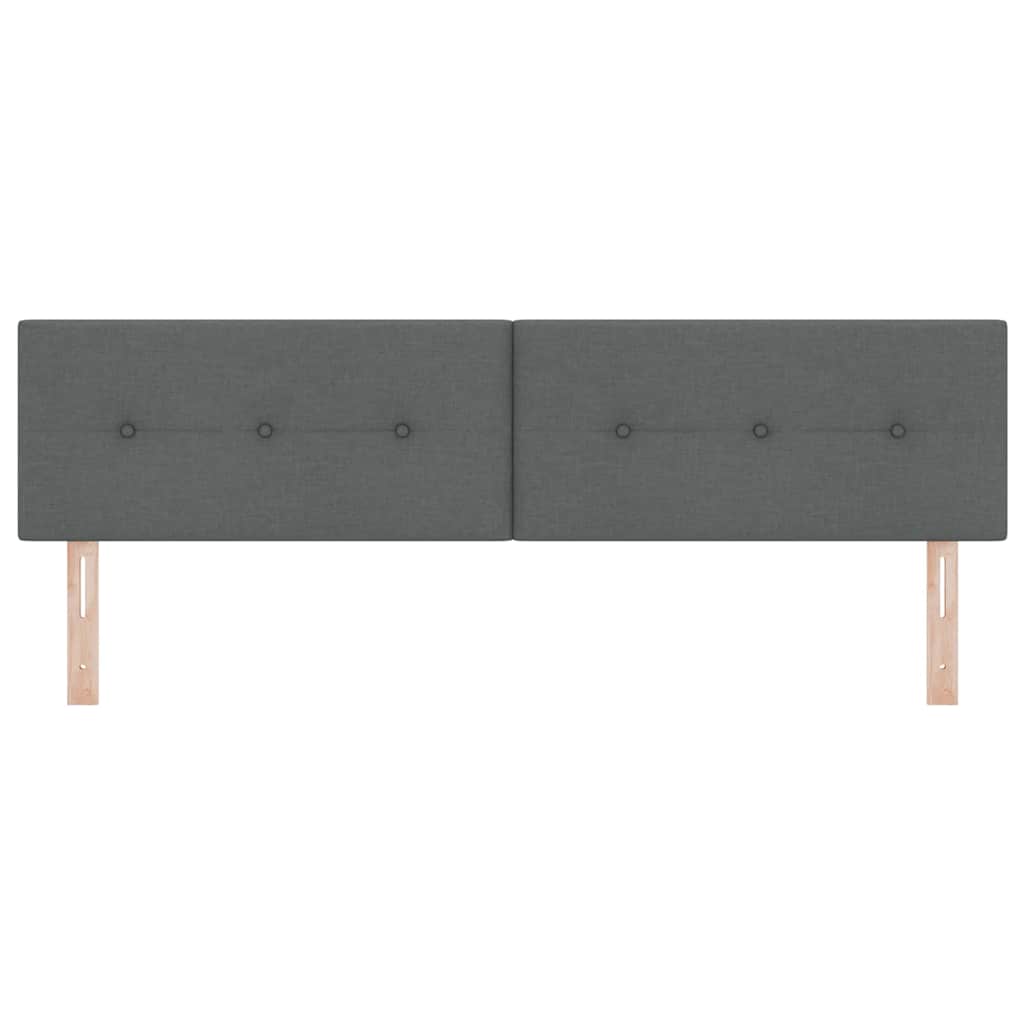 Höhenverstellbares Kopfteil Dunkelgrau 180 cm Stoff