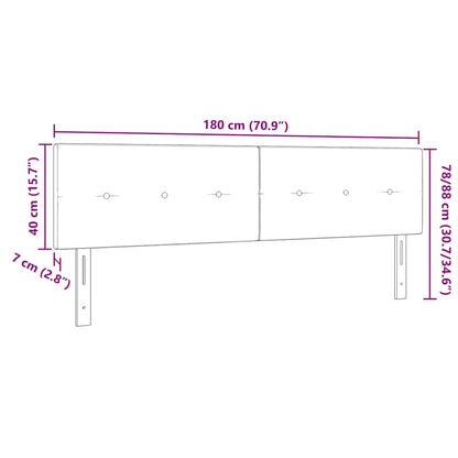 Kopfteil Dunkelgrau 180 cm Samt