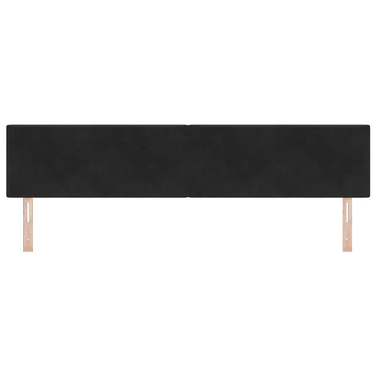 Kopfteil Schwarz 200 cm Samt