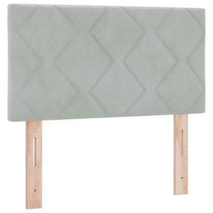 Kopfteil Hellgrau 80 cm Samt