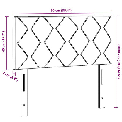 Kopfteil Dunkelgrau 90 cm Samt