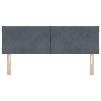 Kopfteil Dunkelgrau 144 cm Samt
