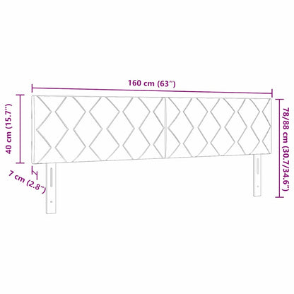 Kopfteil Schwarz 160 cm Samt