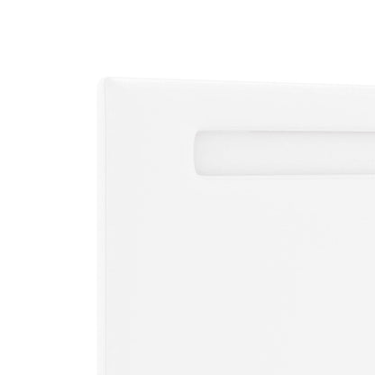 LED Kopfteil Weiß Kunstleder