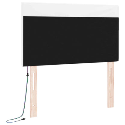 LED Kopfteil Weiß Kunstleder