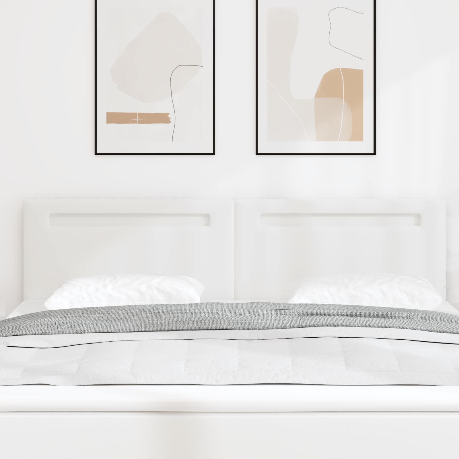 LED Kopfteil Weiß 180 cm Kunstleder