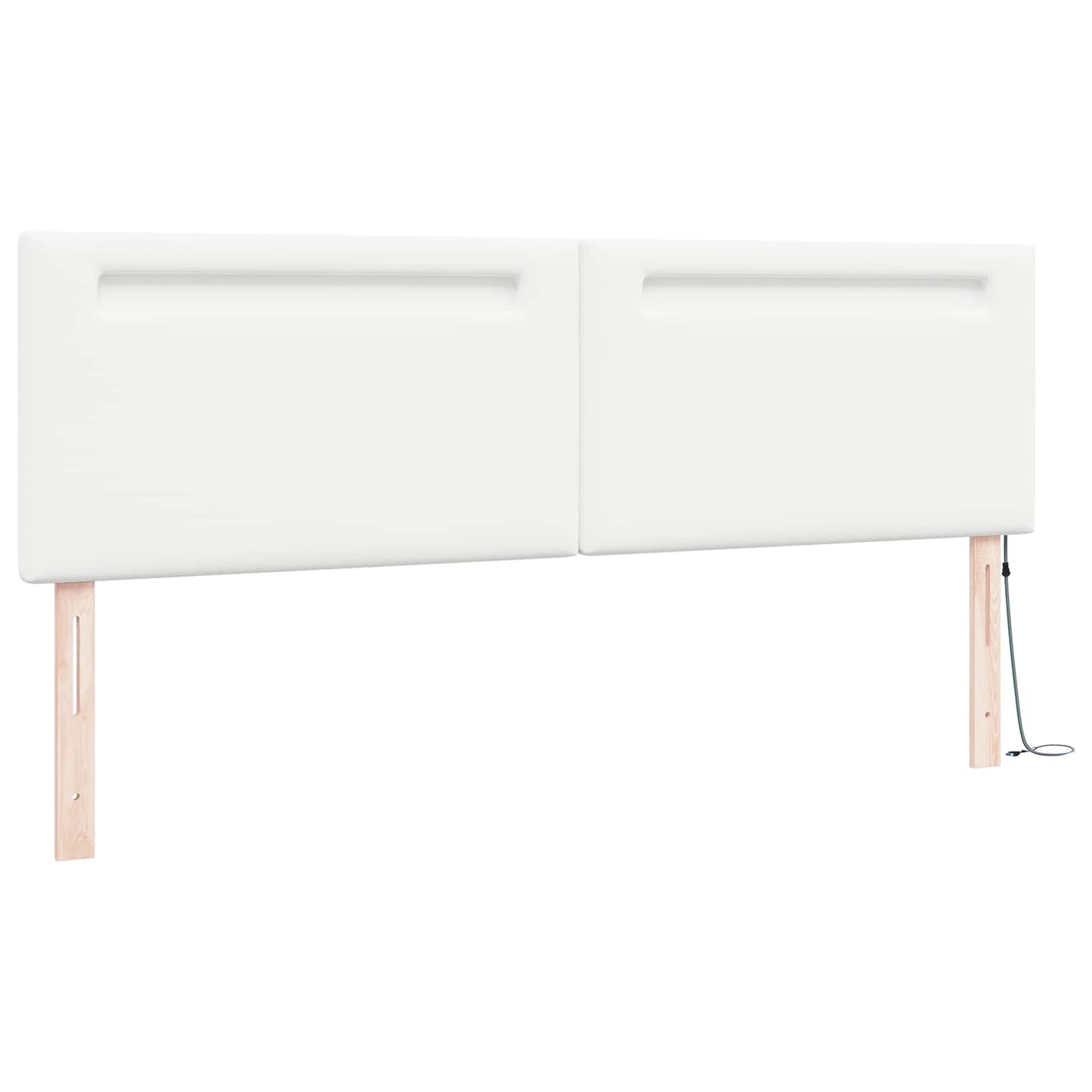 LED Kopfteil Weiß 180 cm Kunstleder