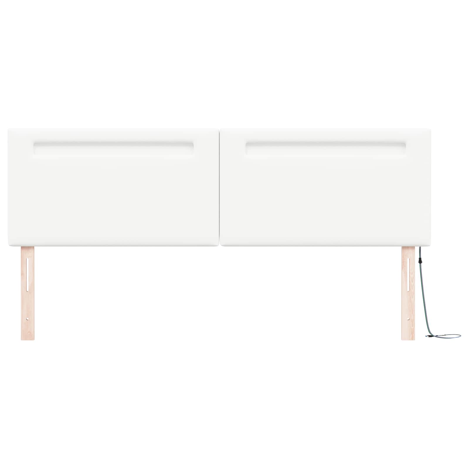 LED Kopfteil Weiß 180 cm Kunstleder