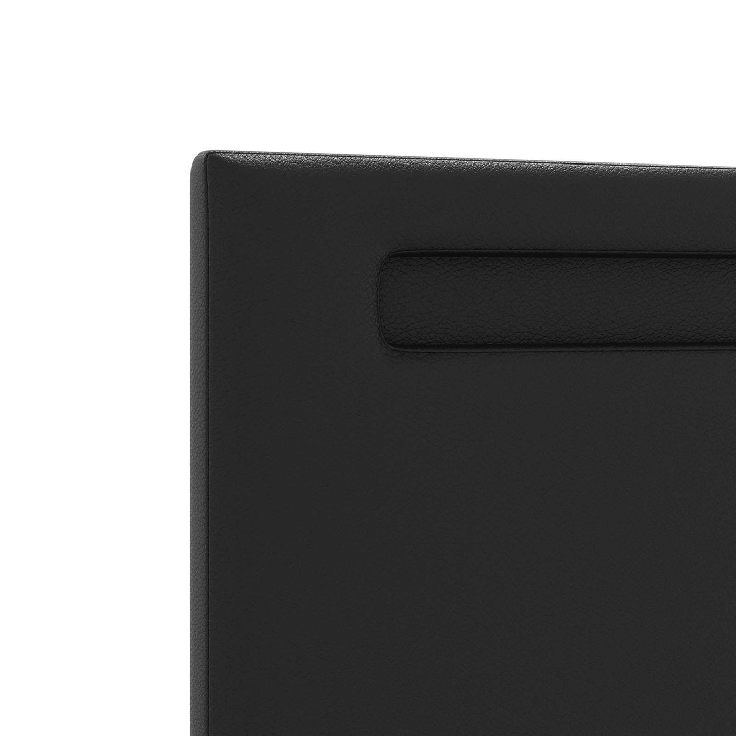 LED Kopfteil Schwarz Kunstleder