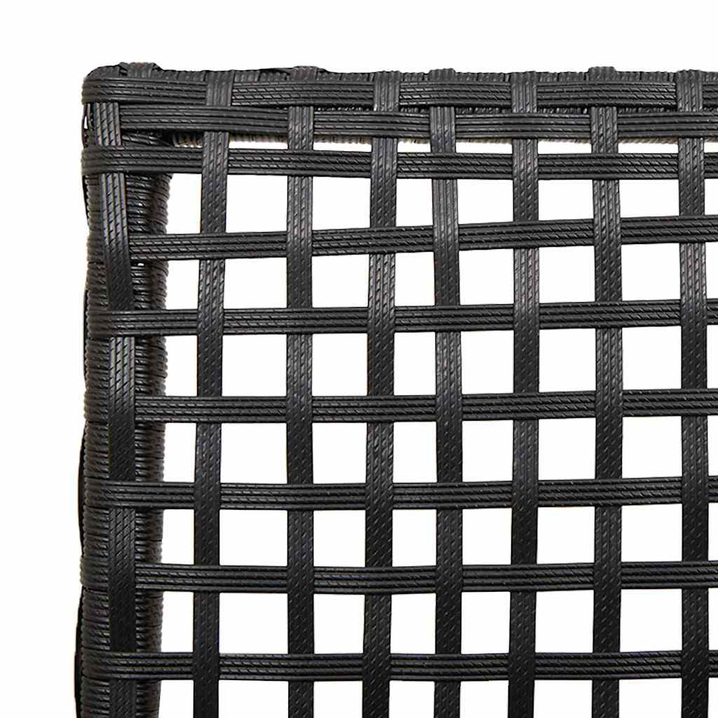 Gartenstuhl 2 Stk. Schwarz Poly-Rattan