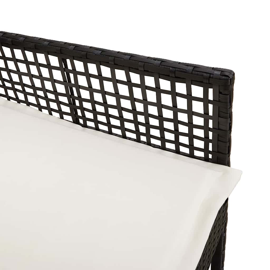 Gartenstuhl 2 Stk. Schwarz Poly-Rattan