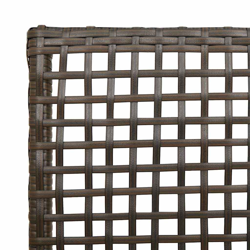 Gartenstuhl 2 Stk. Braun Poly-Rattan