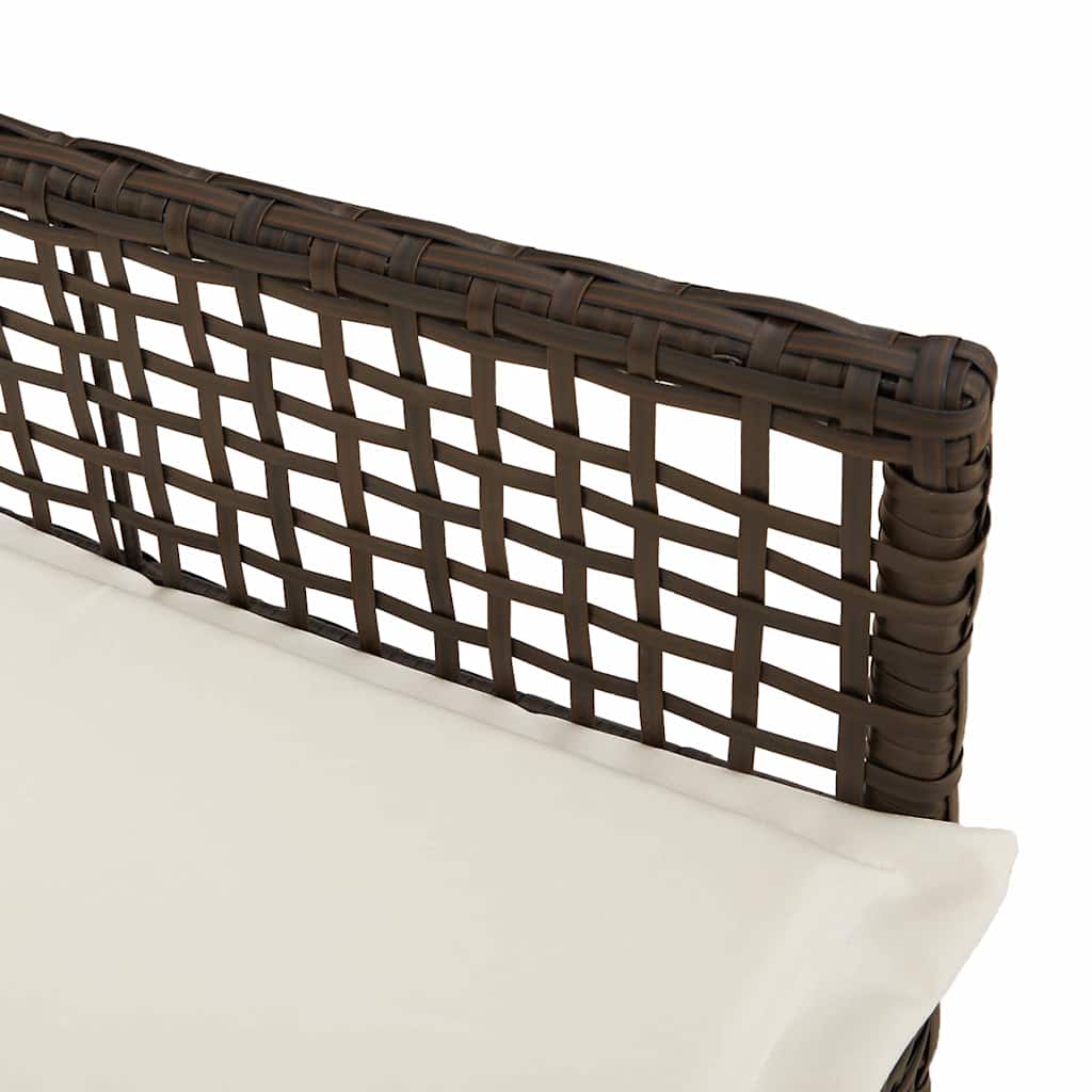 Gartenstuhl 2 Stk. Braun Poly-Rattan