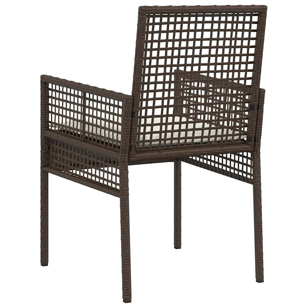 Gartenstuhl 2 Stk. Braun Poly-Rattan