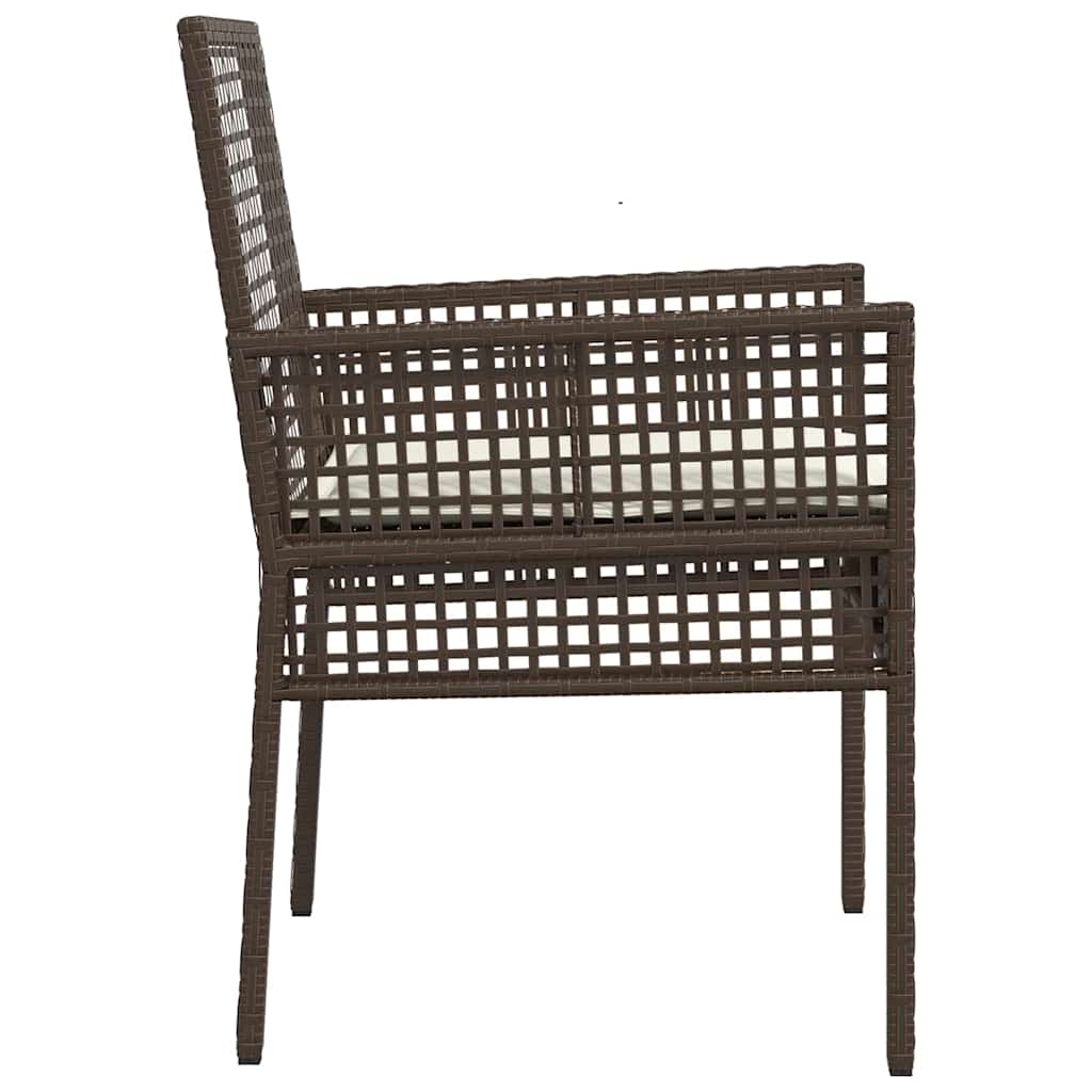 Gartenstuhl 2 Stk. Braun Poly-Rattan
