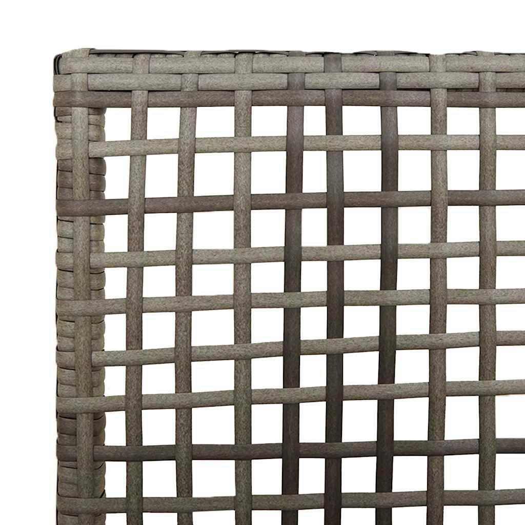 Gartenstuhl 2 Stk. Grau Poly-Rattan