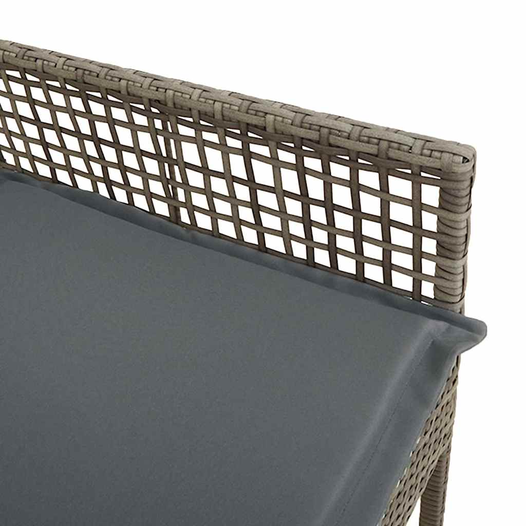Gartenstuhl 2 Stk. Grau Poly-Rattan
