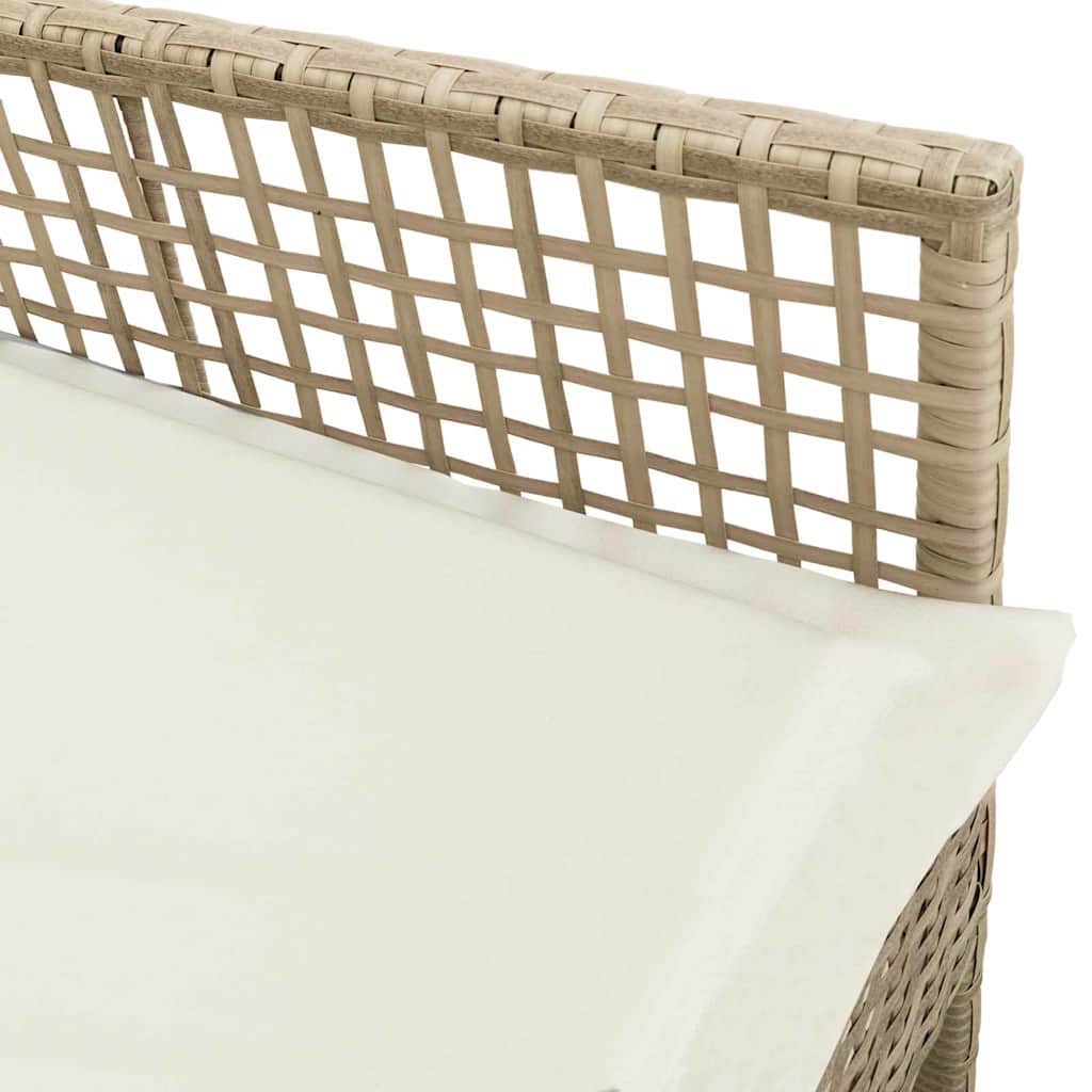 Gartenstuhl 2 stk. Beige Poly-Rattan