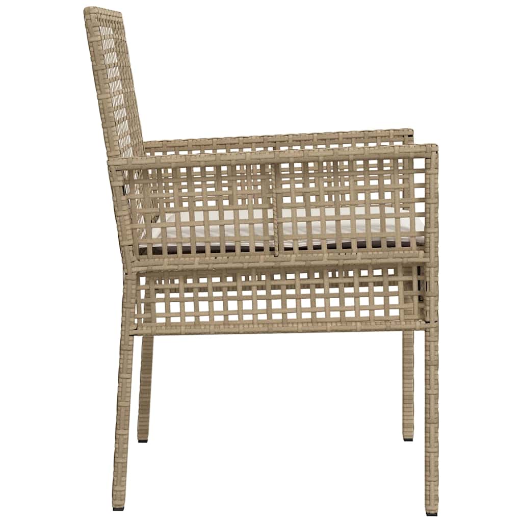 Gartenstuhl 2 stk. Beige Poly-Rattan