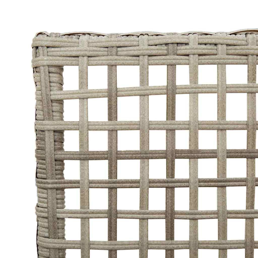 Gartenstuhl 2 Stk. Hellgrau Poly-Rattan