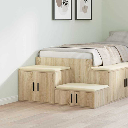 Aufbewahrungsschrank 2 stk. Sonoma-Eiche 127 x 41 x 40 cm