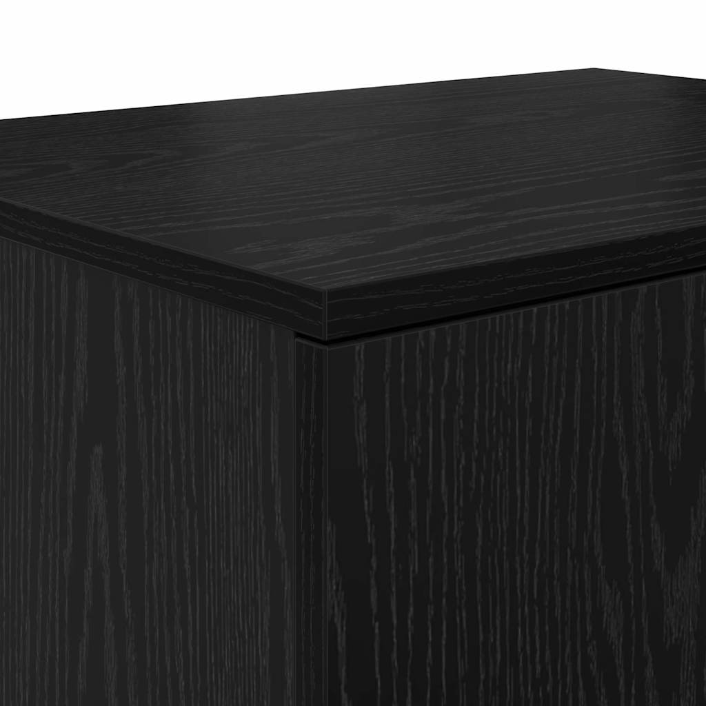 Aufbewahrungsschrank 2 stk. Schwarz Eichen-Optik