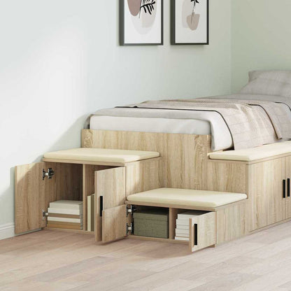 Aufbewahrungsschrank 2 stk. Sonoma-Eiche 108 x 41 x 40 cm
