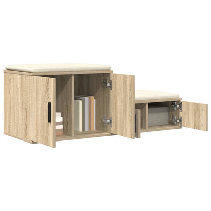 Aufbewahrungsschrank 2 stk. Sonoma-Eiche 108 x 41 x 40 cm