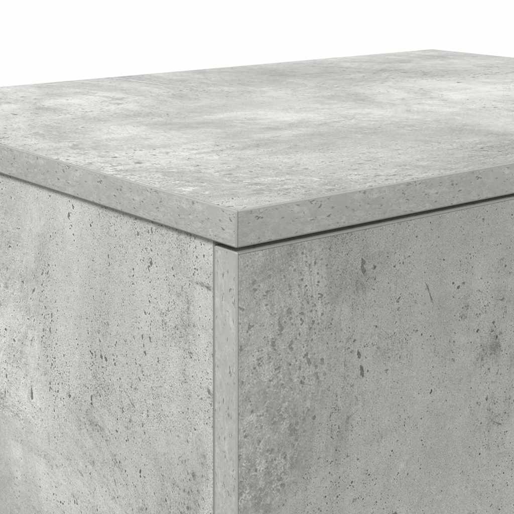 Aufbewahrungsschrank 2 stk. Beton Grau 108 x 41 x 40 cm