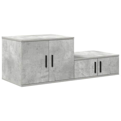 Aufbewahrungsschrank 2 stk. Beton Grau 108 x 41 x 40 cm