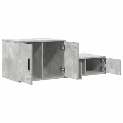 Aufbewahrungsschrank 2 stk. Beton Grau 108 x 41 x 40 cm