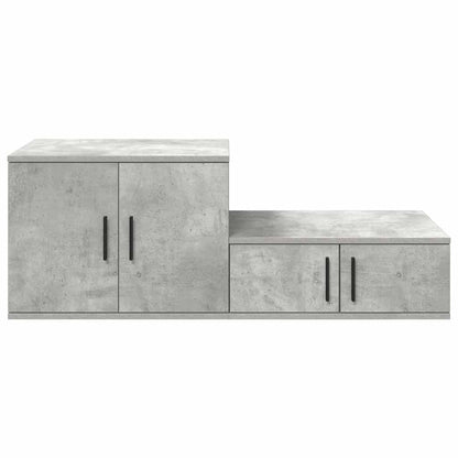 Aufbewahrungsschrank 2 stk. Beton Grau 108 x 41 x 40 cm