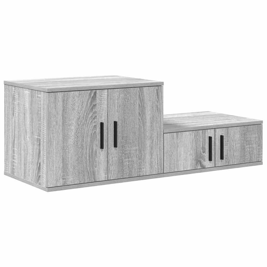 Aufbewahrungsschrank 2 stk. Graues Sonoma 108 x 41 x 40 cm