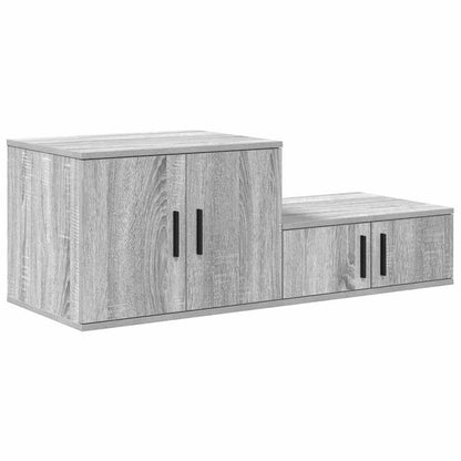 Aufbewahrungsschrank 2 stk. Graues Sonoma 108 x 41 x 40 cm
