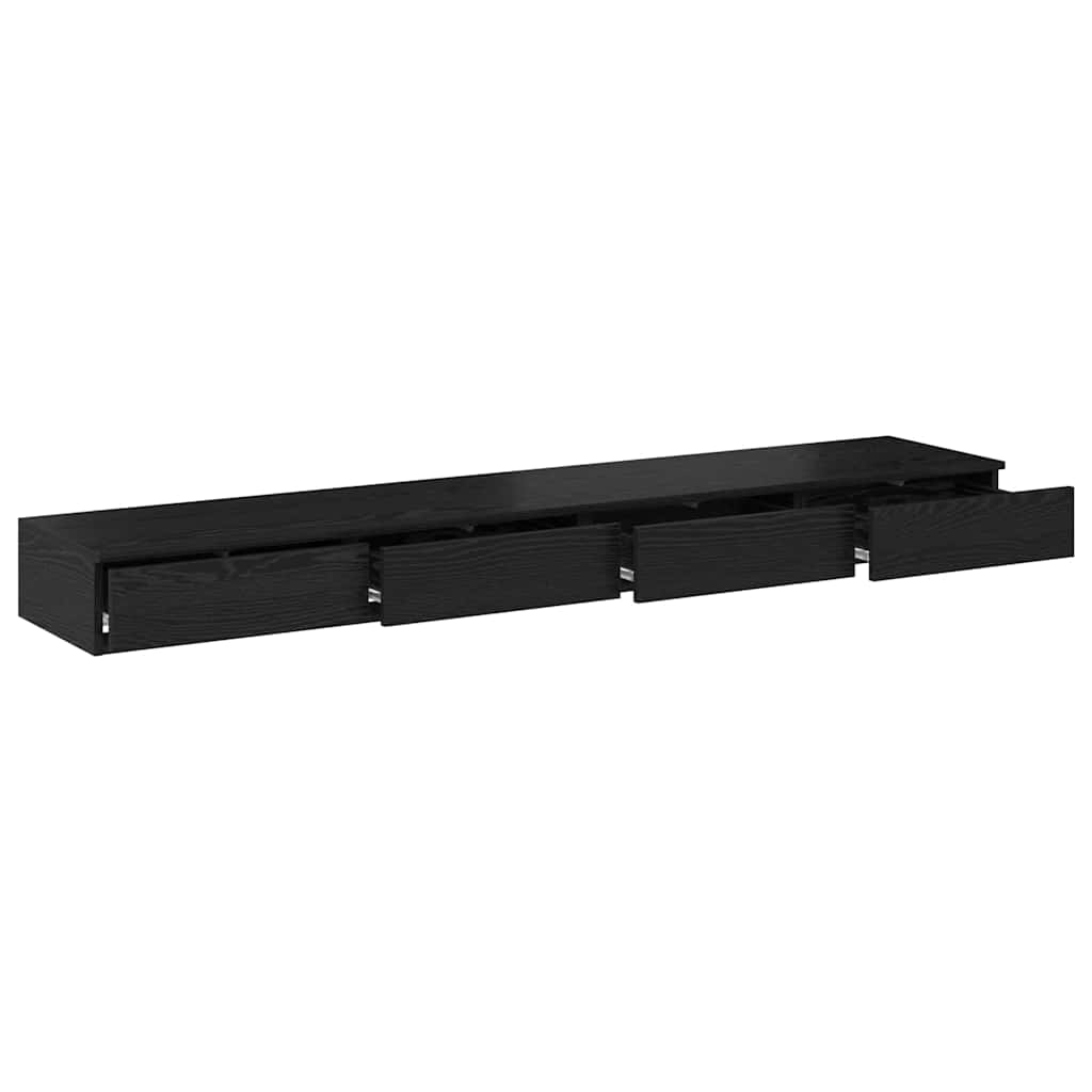 Bettschubladen Schwarz Eichen-Optik 200 x 36,5 x 16,5 cm