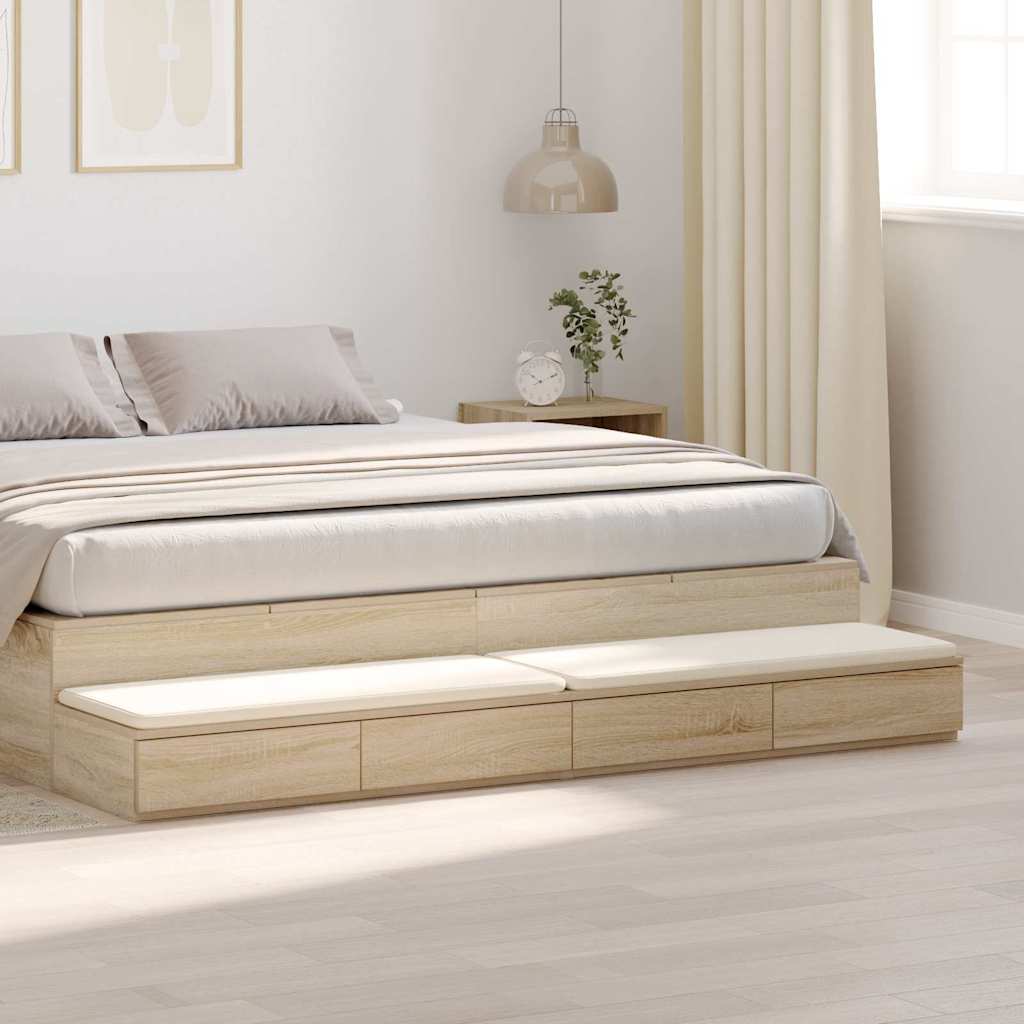 Bettschubladen Sonoma-Eiche 200 x 36,5 x 16,5 cm Holzwerkstoff