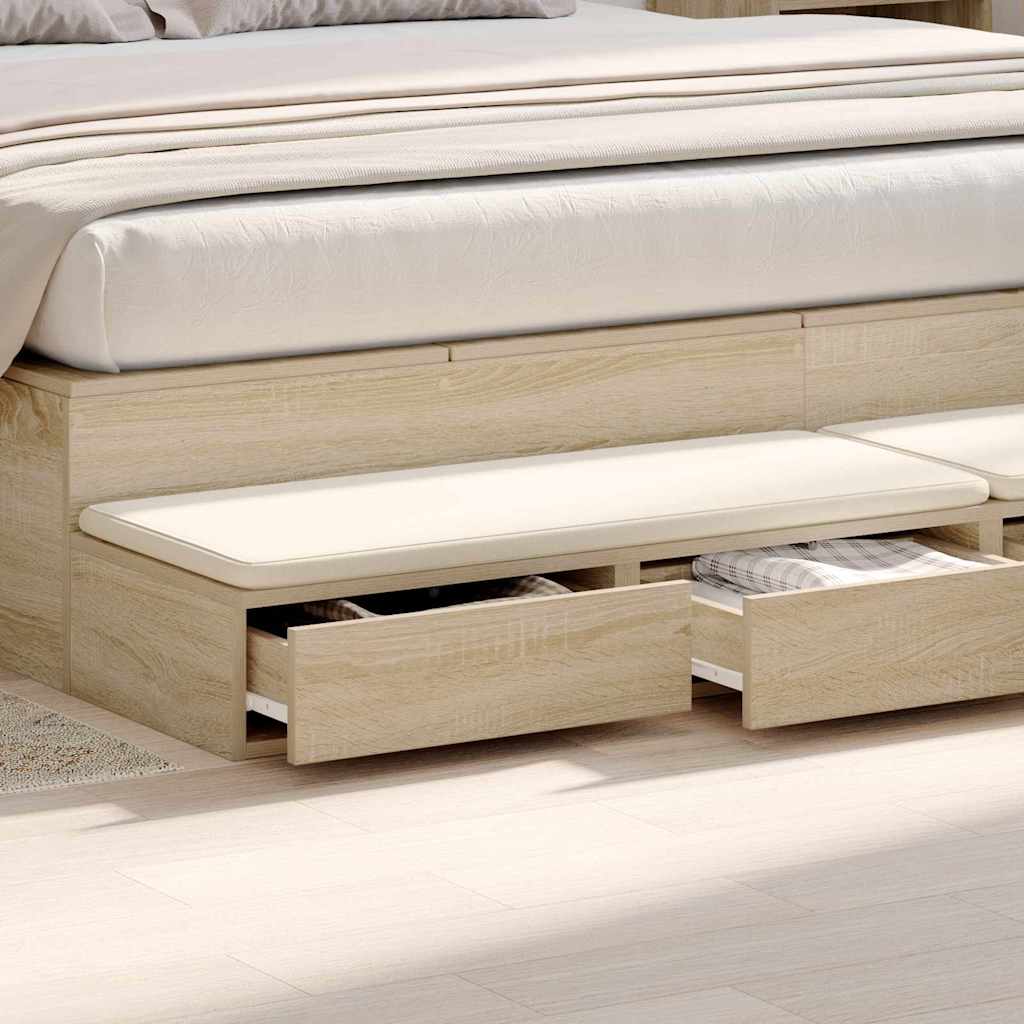 Bettschubladen Sonoma-Eiche 200 x 36,5 x 16,5 cm Holzwerkstoff