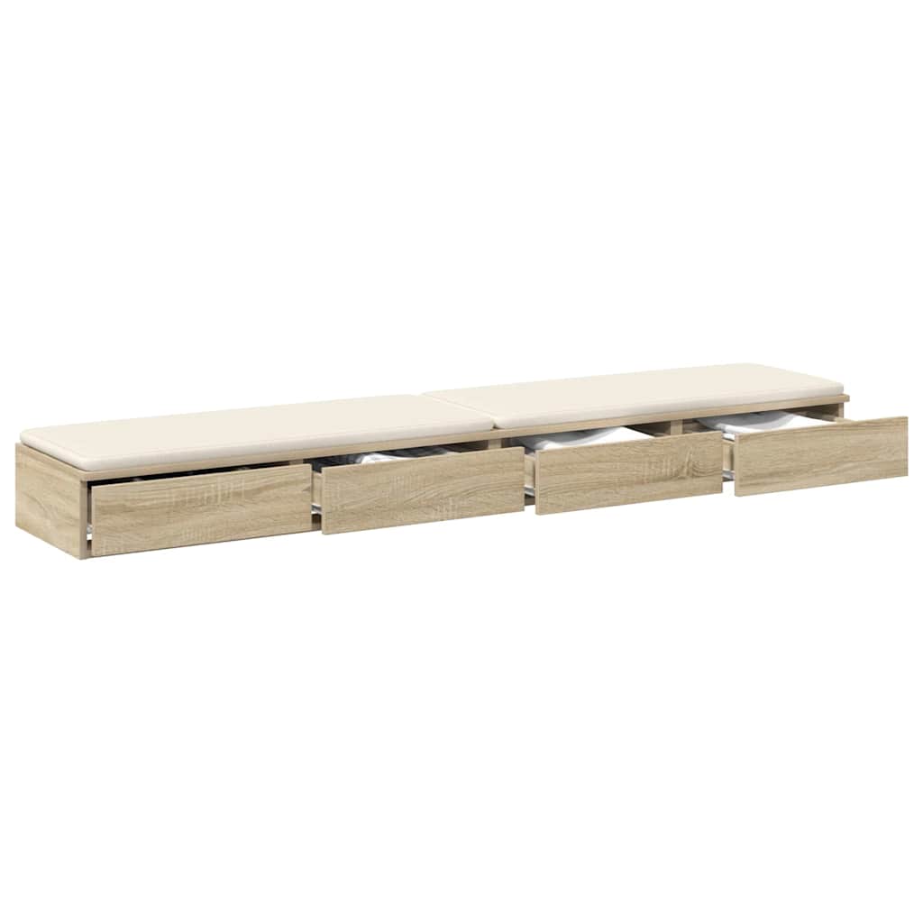 Bettschubladen Sonoma-Eiche 200 x 36,5 x 16,5 cm Holzwerkstoff