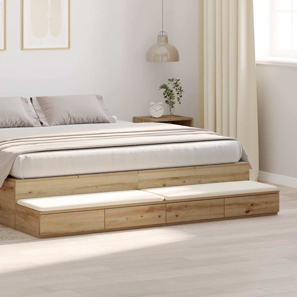 Bettschubladen Artisan-Eiche 200 x 36,5 x 16,5 cm Holzwerkstoff