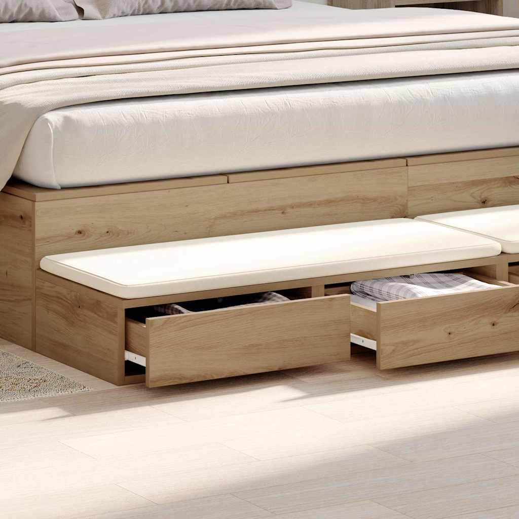 Bettschubladen Artisan-Eiche 200 x 36,5 x 16,5 cm Holzwerkstoff