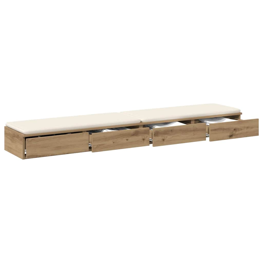 Bettschubladen Artisan-Eiche 200 x 36,5 x 16,5 cm Holzwerkstoff