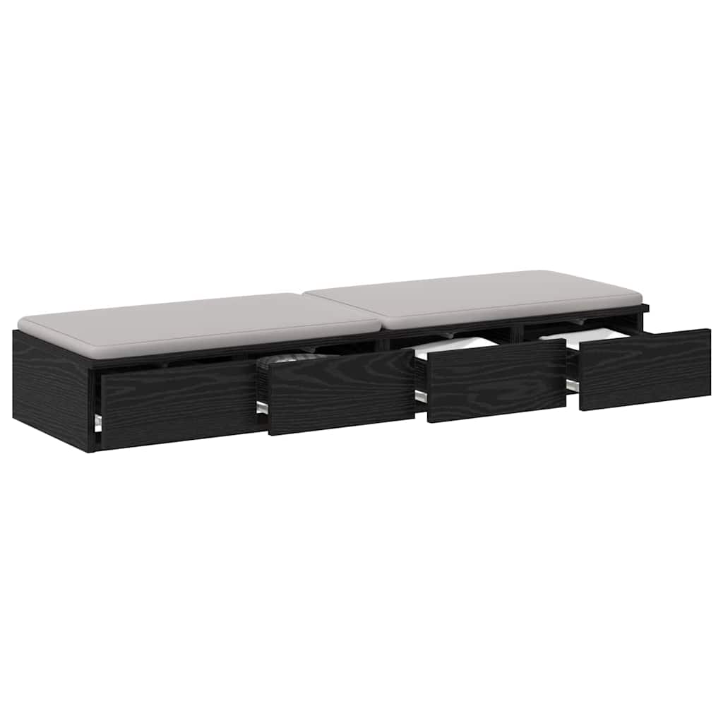 Bettschubladen Schwarz Eichen-Optik 120 x 36,5 x 16,5 cm
