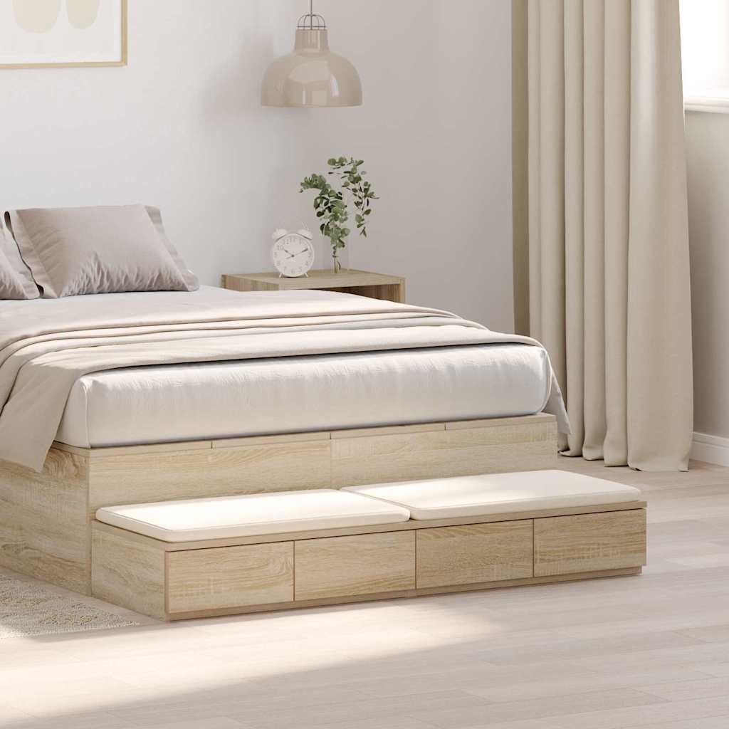 Bettschubladen Sonoma-Eiche 120 x 36,5 x 16,5 cm Holzwerkstoff